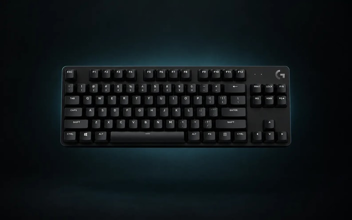 A Logitech mechanical keyboard